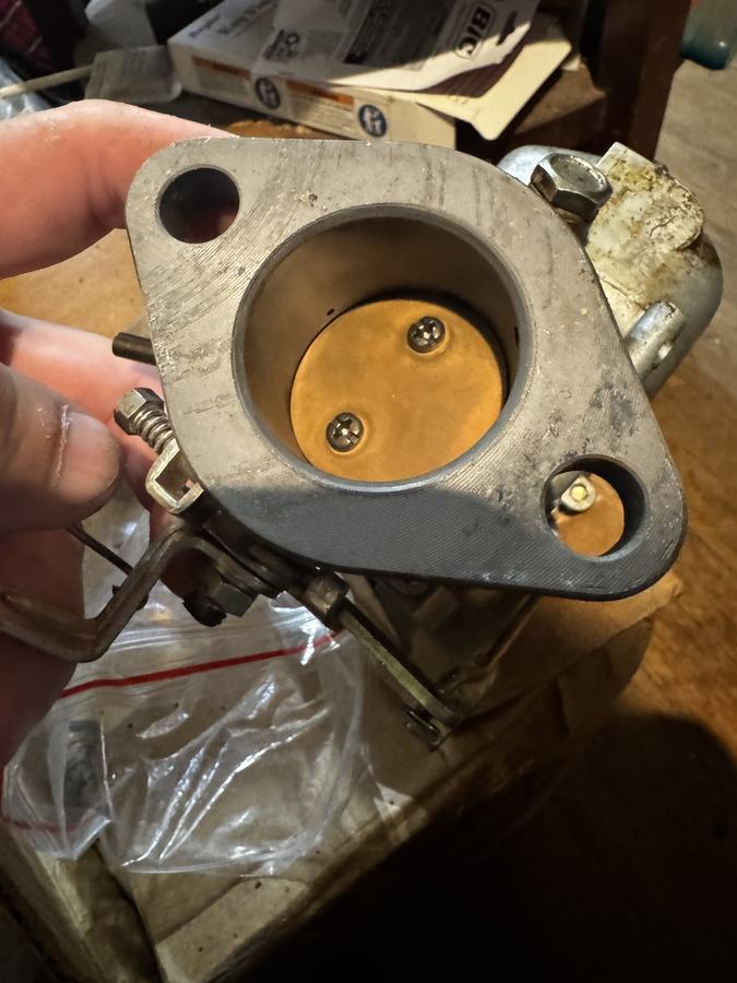 Secondary view of throttle bore and idle port