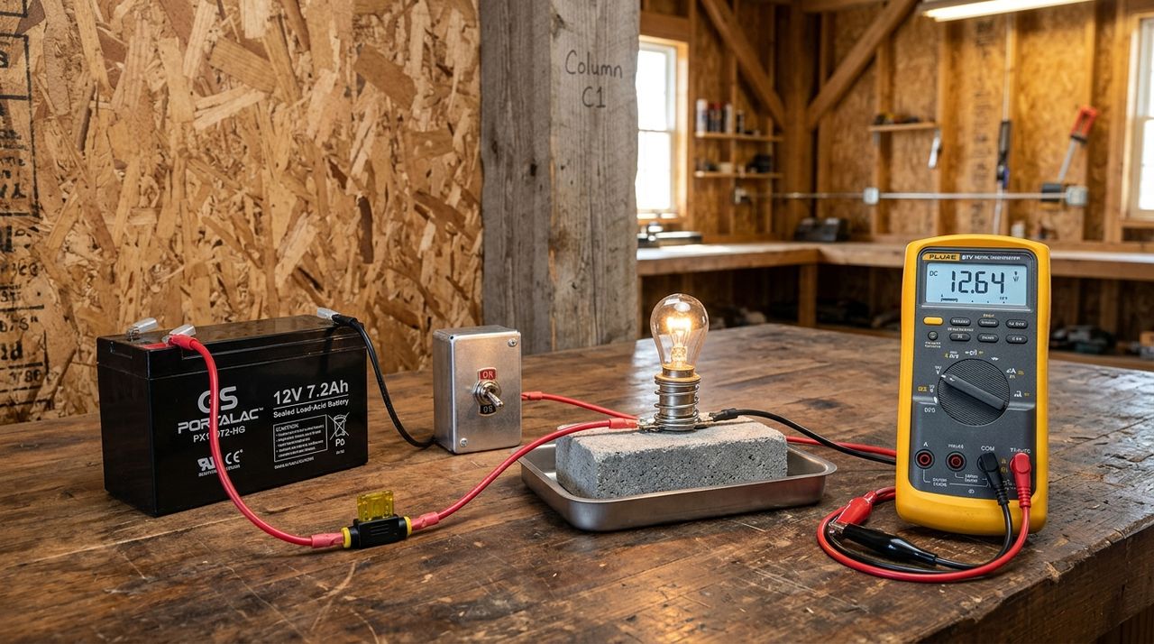 Sheet E201 Safe 12V 1156 Automotive Bulb Current-Limited Test Bench Render